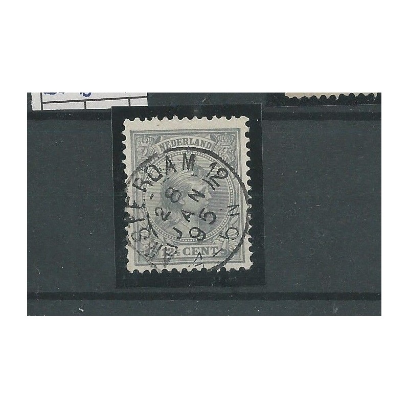 Nederland 38 met "AMSTERDAM-12 1895" kleinrond VFU/gebr CV 20+ € Nederland 38 met "AMSTERDAM-12 1895" kleinrond VFU/gebr CV 20+ €