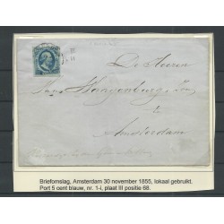 Nederland 1i  plt III-68 briefomslag lokaal gebruik AMSTERDAM  CV 180 €