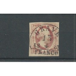 Nederland 2  plt I-9  "GRAVE-B 1853"  VFU/gebr  CV 130+ €