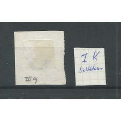 Nederland 1k plt III-9 "UTRECHT-C"  VFU/gebr  CV 100 €
