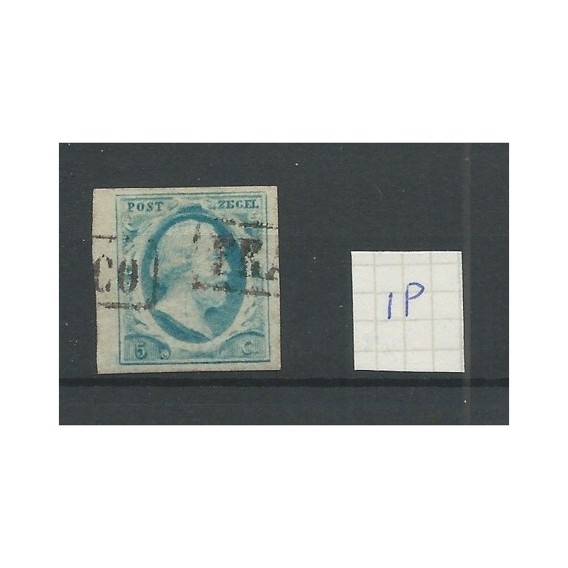 Nederland 1p plt V groen-blauw VFU/gebr CV 160 € Nederland 1p plt V groen-blauw VFU/gebr CV 160 €