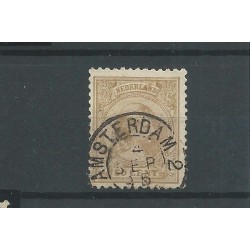 Nederland  43 met "AMSTERDAM-2 1895" kleinrond VFU/gebr  CV 28,5+ €