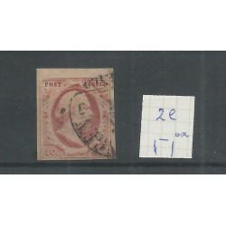 Nederland 2e  plt III open hoekkaderlijn  VFU/gebr  CV 50 €