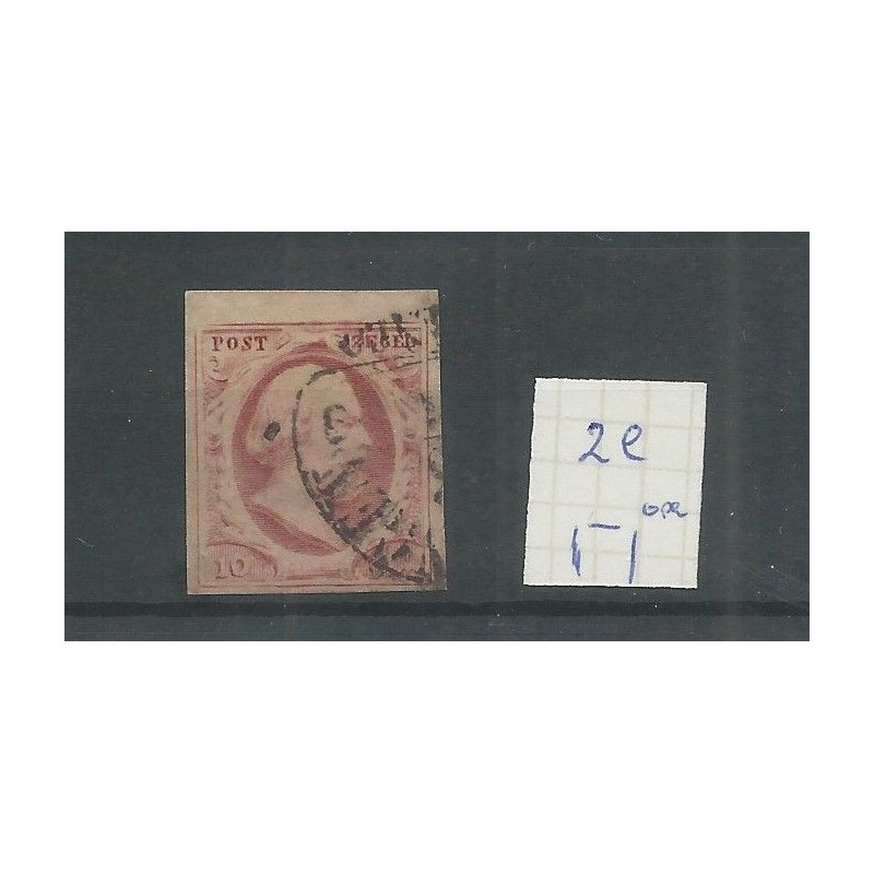 Nederland 2e plt III open hoekkaderlijn VFU/gebr CV 50 € Nederland 2e plt III open hoekkaderlijn VFU/gebr CV 50 €