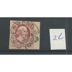 Nederland 2l  plt VI "ROERMOND-C" randhoek   VFU/gebr  CV 100+ €
