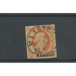Nederland 3c  plt I  "MAASTRICHT-B 1854" VFU/gebr  CV 200+ €