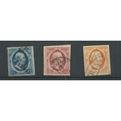 Nederland 1-3 Willem III 1852   VFU/gebr  CV 250 €