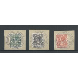 Nederland 136-138 met TENTOONSTELLING-stempel  VFU/gebr  CV 160 €