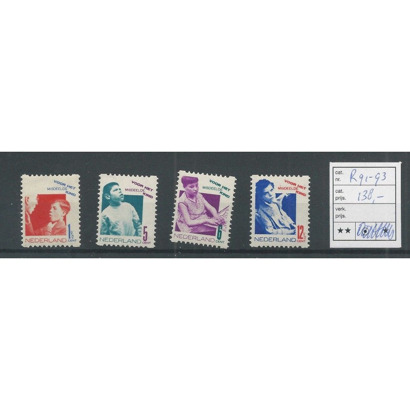 Nederland R90-93 Roltanding Kind 1931 MNH/postfris CV 150 € Nederland R90-93 Roltanding Kind 1931 MNH/postfris CV 150 €