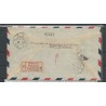 Suriname LP27-28 Rode Kruis op R-Brief Curacao en terug Suriname VFU/gebr  CV 100+ €