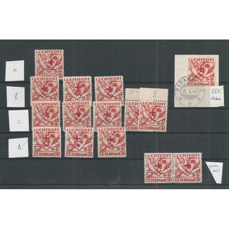 Suriname LP23 PARTIJTJE TYPEN, Paren blokken MH/MNH CV 330+ € Suriname LP23 PARTIJTJE TYPEN, Paren blokken MH/MNH CV 330+ €