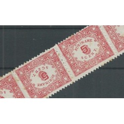 Suriname 59a TETE-BECHE in STRIP van 10 zegels  MH/ongebr  CV 200 €