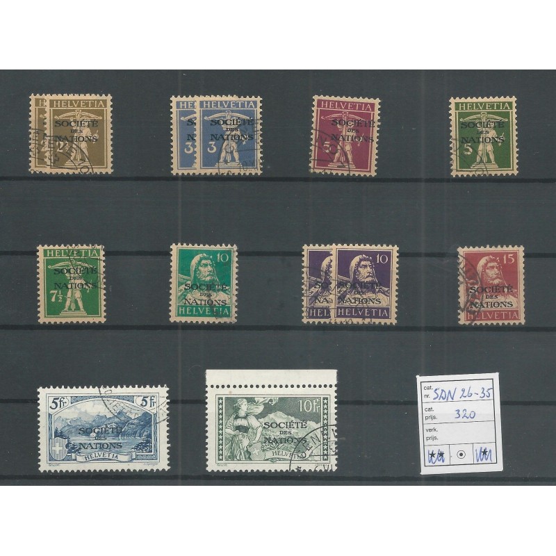 Zwitserland 26-35 SDN 1932 VFU/gebr CV 320 € Zwitserland 26-35 SDN 1932 VFU/gebr CV 320 €