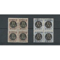 Nederland PV1-2  Blokken van 4  VFU/gebr CV 260 €