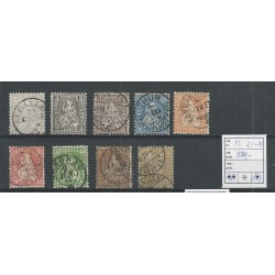 Zwitserland  20-28 Sitzende Helvetia  VFU/gebr   CV 500 €