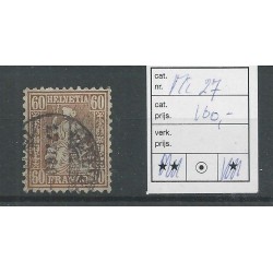 Zwitserland  27 Sitzende Helvetia 60ct VFU/gebr   CV 170 €