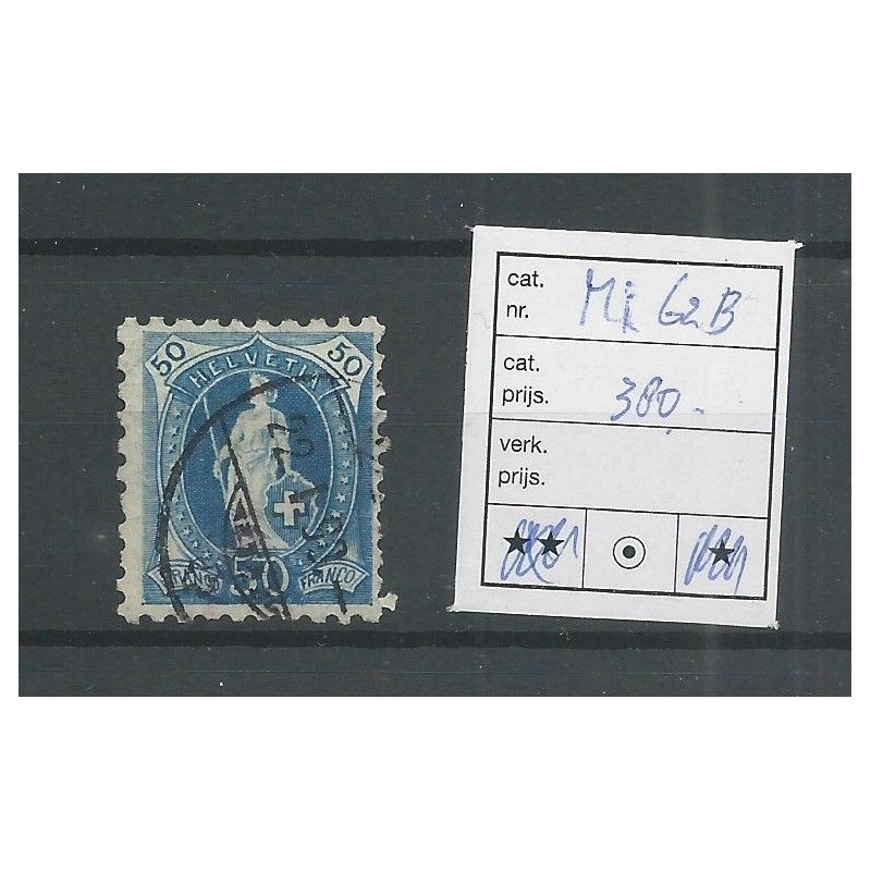 Zwitserland 62B Stehende Helvetia 50ct VFU/gebr CV 380 € Zwitserland 62B Stehende Helvetia 50ct VFU/gebr CV 380 €