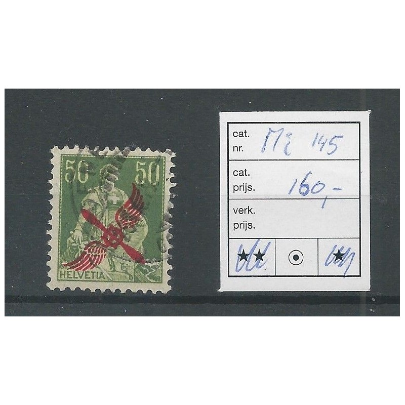 Zwitserland 145 Luchtpost 50ct VFU/gebr CV 160 € Zwitserland 145 Luchtpost 50ct VFU/gebr CV 160 €