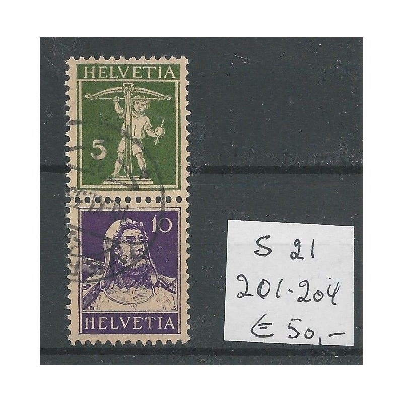 Zwitserland S21 VFU/gebr CV 50 € Zwitserland S21 VFU/gebr CV 50 €