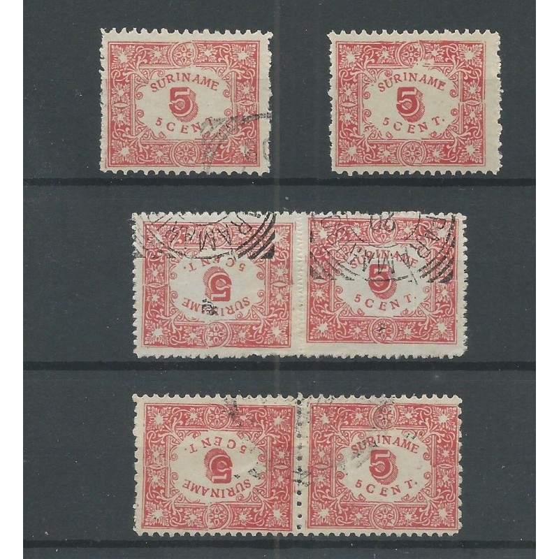 Suriname 58/59, 58a/59a KEERDRUKKEN VFU/gebr CV 397,5 € Suriname 58/59, 58a/59a KEERDRUKKEN VFU/gebr CV 397,5 €