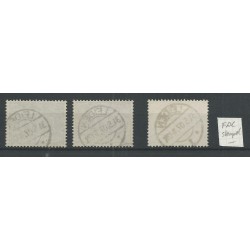Nederland 87-89 met "LEIDEN 31-5-1907" laatste dag stempel  VFU/gebr  CV 20+ €
