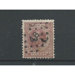 Nederland 20 Willem III met puntstempe 48/ Harderwijk VFU/gebr  CV 62,50 €