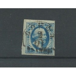 Nederland 1 plt III-36 met "GOUDA-A"  CV 100+ €  kopstaande datum