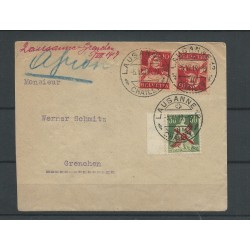 Zwitserland  145  luchtpost 1919 met K8 op BRIEF VFU/gebr  CV 300+ €