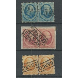 Nederland 4-6 paartjes Willem III 1864  VFU/gebr  CV 365 €