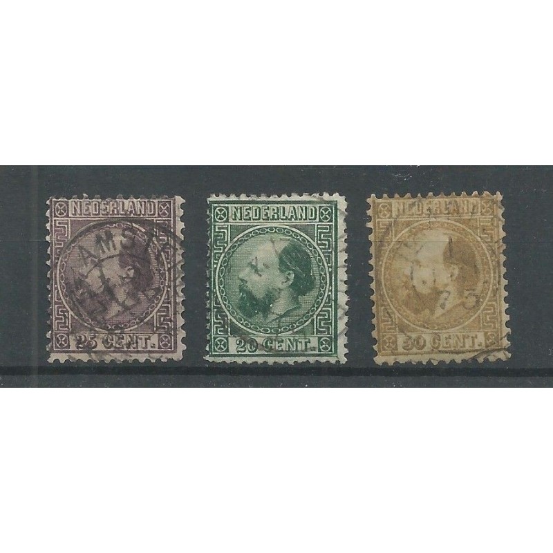 Nederland 10-12 Willlem III 1867 Franco-takje VFU/gebr CV 365+ € Nederland 10-12 Willlem III 1867 Franco-takje VFU/gebr CV 365+ €