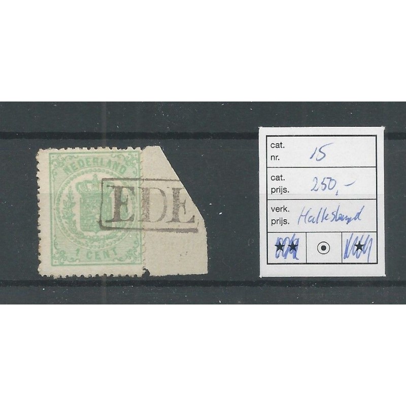 Nederland 15 EDE Halte-stempel VFU/gebr CV 250+ € Nederland 15 EDE Halte-stempel VFU/gebr CV 250+ €