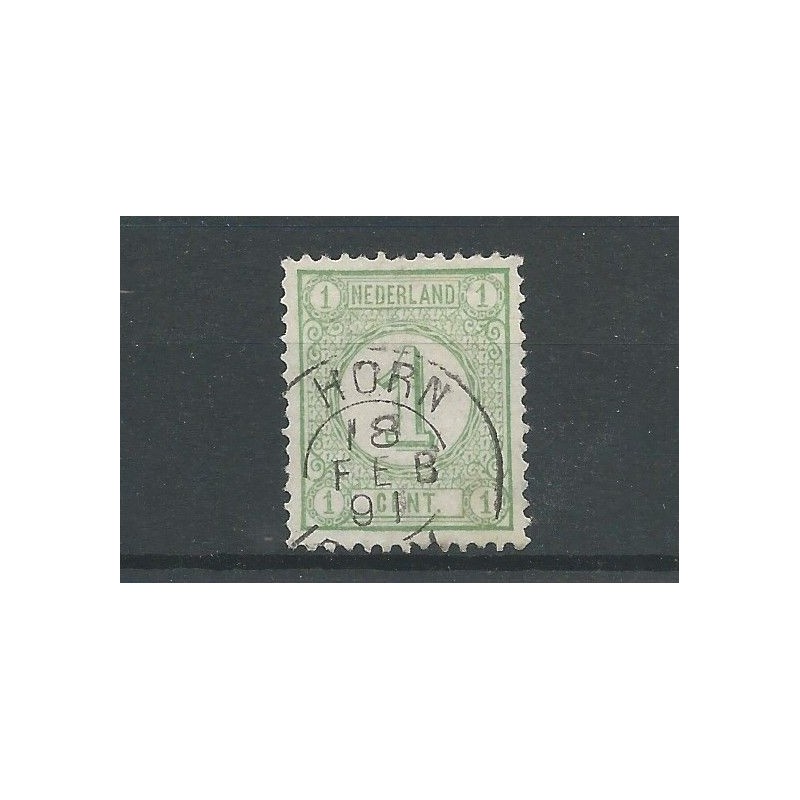 Nederland 31 met HORN kleinrond VFU/gebr CV 45+ € Nederland 31 met HORN kleinrond VFU/gebr CV 45+ €