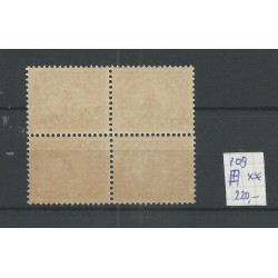 Ned. Indie 109 CIJFER 4ct in blok van 4 MNH/postfris  CV 220 €