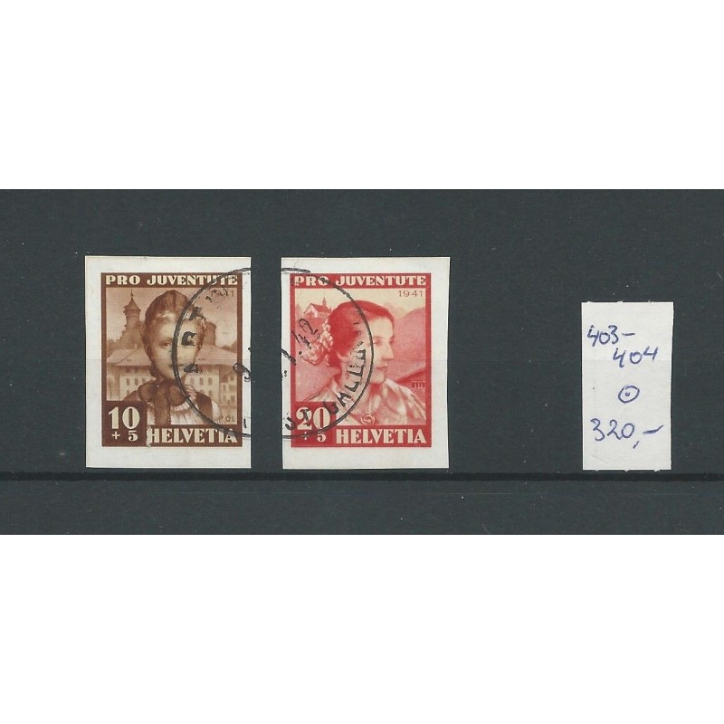Zwitserland 403-404 aus Block 6 VFU/gebr CV 320 € Zwitserland 403-404 aus Block 6 VFU/gebr CV 320 €