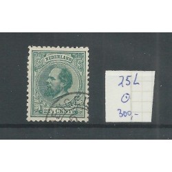 Nederland  25L Willem III 12,5x12,5 gr.gt  VFU/gebr  CV  300 €