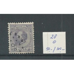 Nederland  28 met puntstempel 36 VFU/gebr  CV  150 €