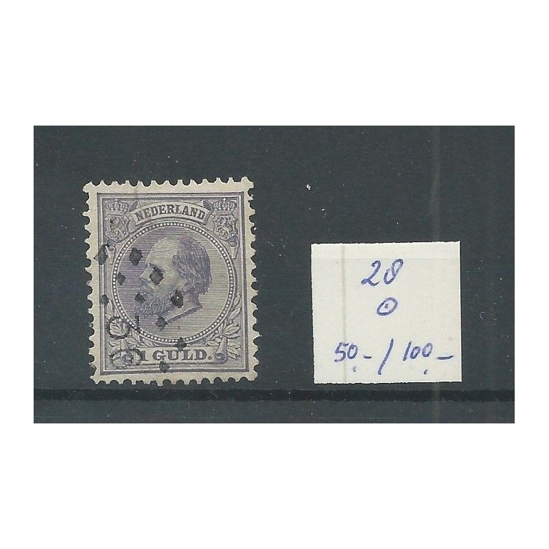 Nederland 28 met puntstempel 36 VFU/gebr CV 150 € Nederland 28 met puntstempel 36 VFU/gebr CV 150 €