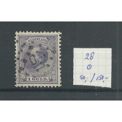 Nederland  28 met puntstempel 70 VFU/gebr  CV  200 €