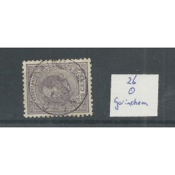 Nederland  26 met "GORINCHEM 1887" kleinrond VFU/gebr  CV  10+ €