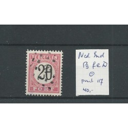 Ned. INDIE  P9fe D  "E.T" fout  LUXE  puntstempel 117 VFU/gebr  CV 40+ €