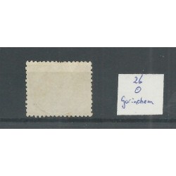 Nederland  26 met "GORINCHEM 1887" kleinrond VFU/gebr  CV  10+ €