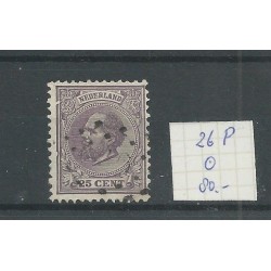 Nederland  26P  Willem III plaatfout  VFU/gebr  CV  80 €
