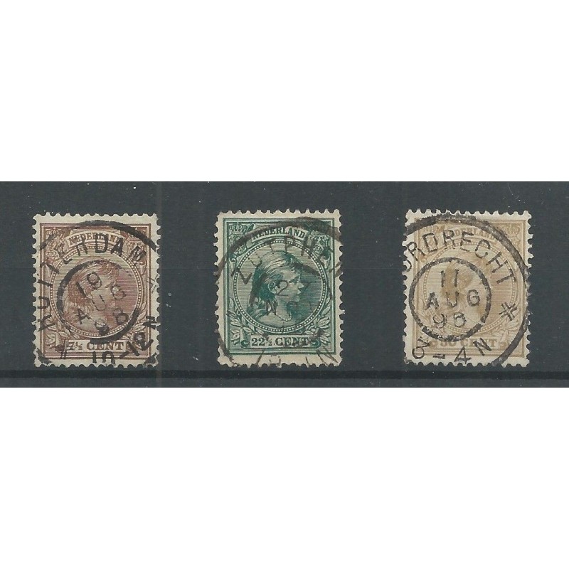 Nederland 36, 41, 43 met GROOTROND stempel VFU/gebr CV 55+ € Nederland 36, 41, 43 met GROOTROND stempel VFU/gebr CV 55+ €