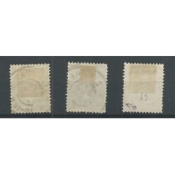 Nederland  36, 41, 43 met GROOTROND stempel VFU/gebr  CV  55+ €