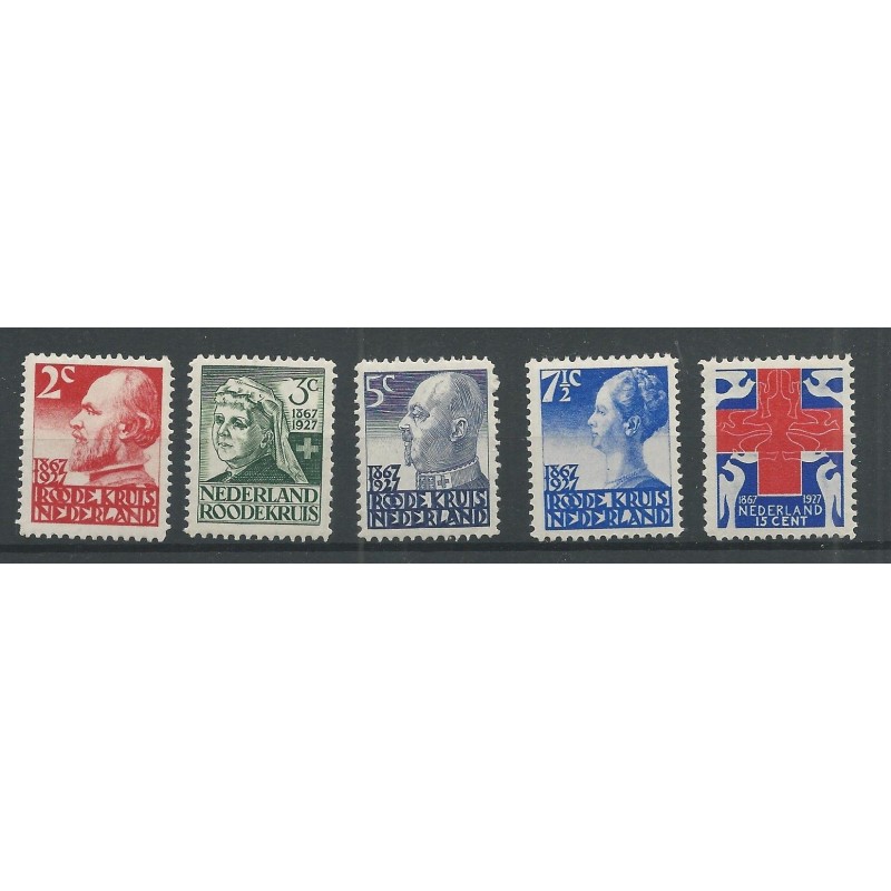 Nederland 203-207 Rode Kruis MNH/postfris CV 75 € Nederland 203-207 Rode Kruis MNH/postfris CV 75 €