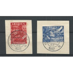 Nederland  402-403 Legioen zegels FDC-stempel VFU/gebr  CV 25+ €