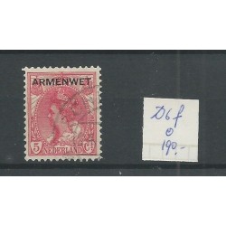 Nederland  D6f  Dienst "gebroken poot A" VFU/gebr  CV 190 €
