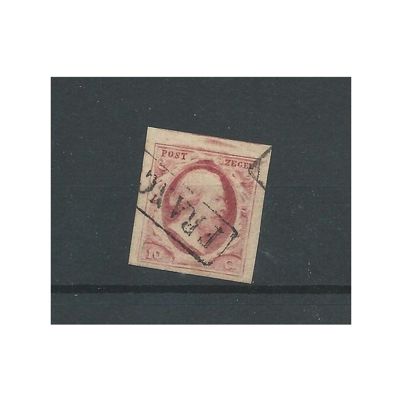 Nederland  2  met BREDE RANDEN  VFU/gebr  CV 45+ €