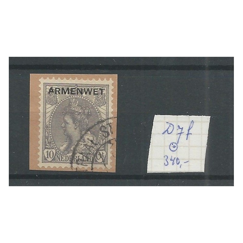 Nederland D7f Dienst "gebroken poot A" VFU/gebr CV 340 € Nederland D7f Dienst "gebroken poot A" VFU/gebr CV 340 €
