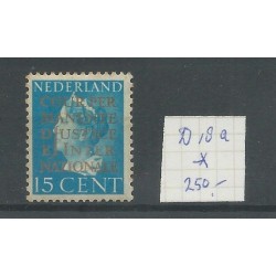 Nederland  D18a   Dienst 1940  MH/ongebr  CV 250 €
